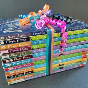MAGIC KITTEN PUPPY BUNNY PONIES PONY VTG LOT OF 12 BOOKS SCHOLASTIC SUE BENTLEY